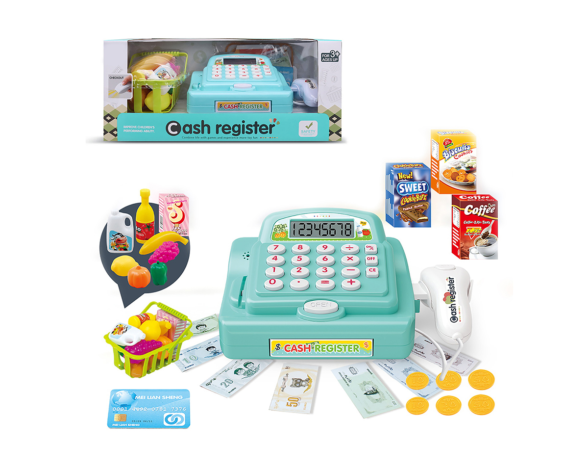 Smart cash register with 2 * AA fruit basket, not included