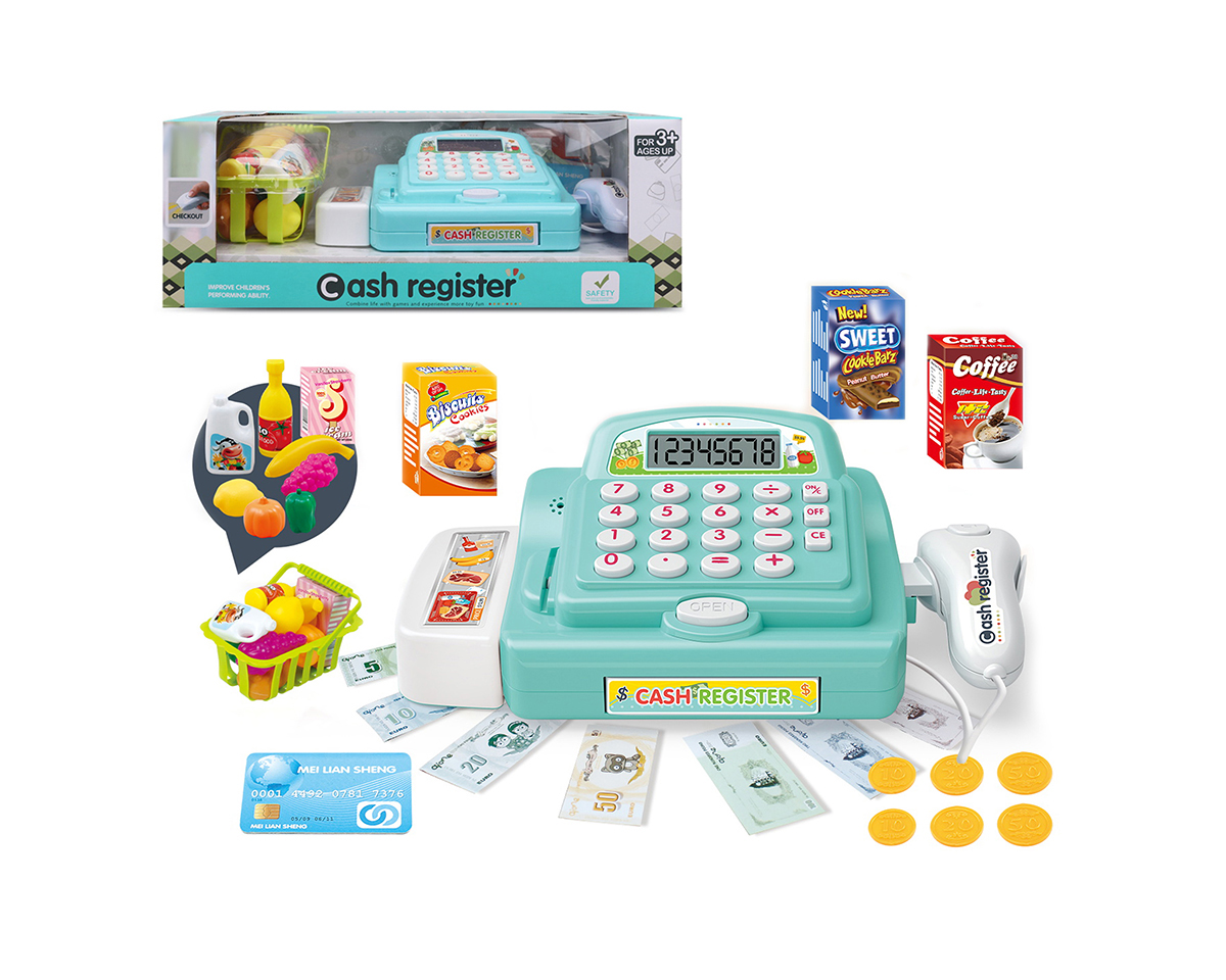 Smart cash register with 2 * AA fruit basket, not included