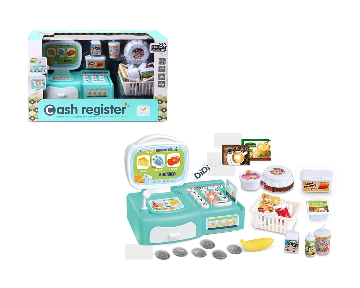 Electric supermarket cash register package 2 * AA not included