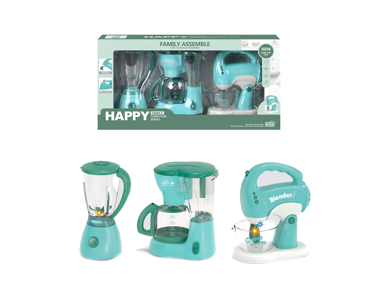 Electric juicer, coffee maker and blender set, 7 * AA, not included