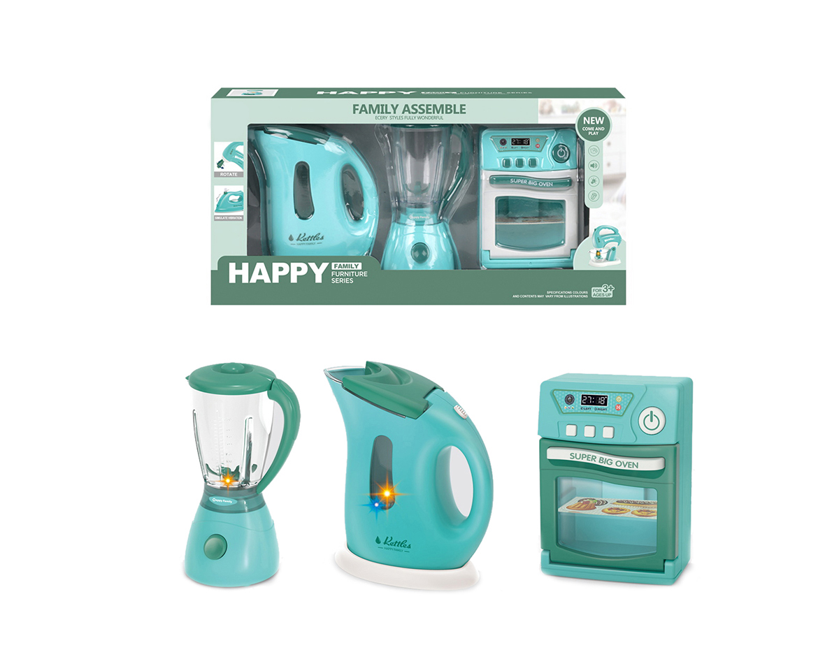 Electric kettle, juicer, oven set, 6 * AA, not included